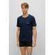 BOSS 3pak t-shirts med økologisk bomuld i sort, navy og bordeauxrød til herre.