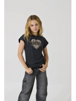 KIDS ONLY Amore t-shirt i grå til piger