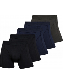 Claudio 5pak bambus underbukser/tights i multifarvet sort, blå og grå til herre