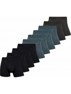 Claudio 10pak bambus underbukser/tights i multifarvet sort, blå og grå til herre