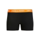 Jack & Jones Junior 3-pak boksershorts i sort med farvet linning til drenge