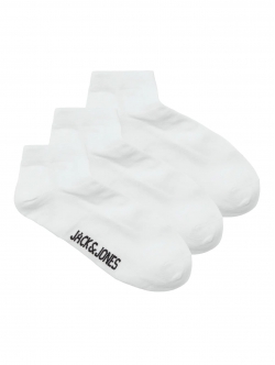 Jack & Jones 3pak ankelstrømper i hvid til herre