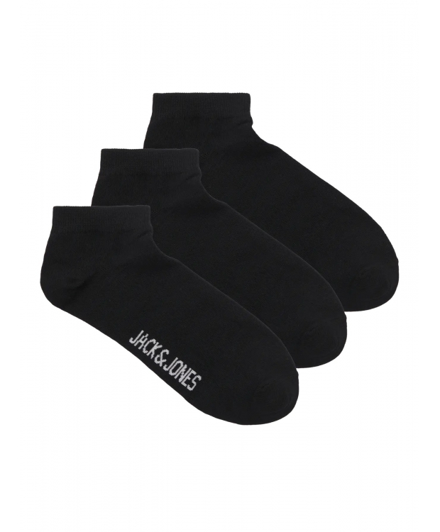 Jack & Jones 3pak ankelstrømper i sort til herre