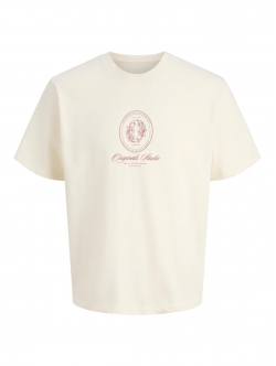 Jack & Jones Junior t-shirt i antique white til drenge