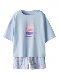 Name It Nattøjsæt Macaron lyseblå til piger