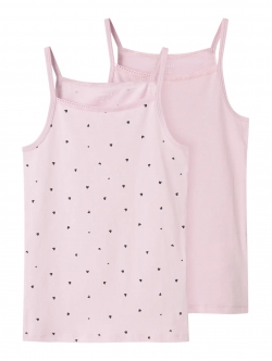 Name it 2-pak undertrøje/tank top i lyserød til piger