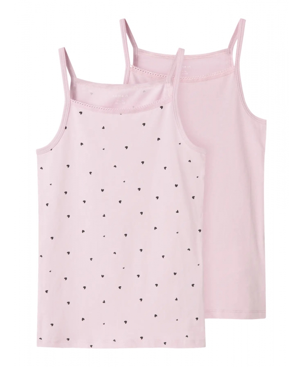 Name it 2-pak undertrøje/tank top i lyserød til piger