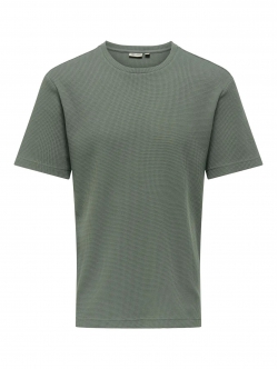 ONLY & SONS t-shirt i Castor Gray til herre