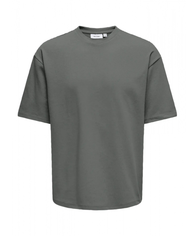 ONLY & SONS t-shirt i Castor Gray til herre