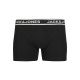 Jack & Jones 3pak sort og hvid boksershorts med simpelt mønster til herre
