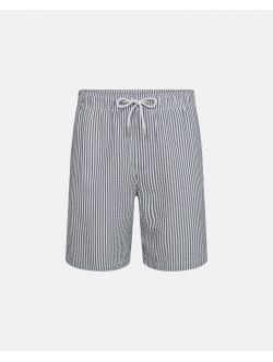 JBS of Denmark "Seersucker" stribet shorts i blå og hvid til herre