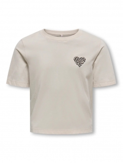 KIDS ONLY top Leo Heart  i sand til piger