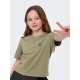 KIDS ONLY top Leo Heart  i army grøn til piger
