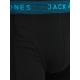 Jack & Jones 5pak sort boksershorts med blå linning til herre