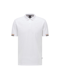 BOSS polo t-shirt i hvid til herre | Regular fit |