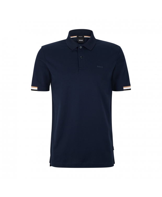 BOSS polo t-shirt i navy til herre | Regular fit |