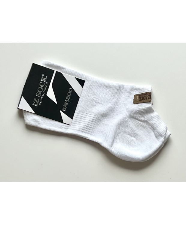 iZ Sock - bambus ankelstrømper i hvid. Unisex