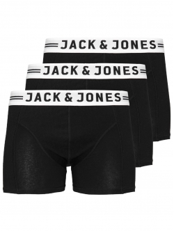 Jack & Jones 3-pak underbukser med bomuld i sort til drenge