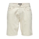 ONLY & SONS Denimshorts i cremet hvid til herre
