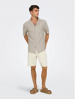 ONLY & SONS Denimshorts i cremet hvid til herre