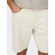 ONLY & SONS Denimshorts i cremet hvid til herre
