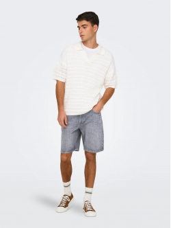 ONLY & SONS Denimshorts i grå til herre