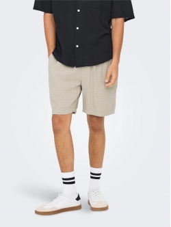 ONLY & SONS Shorts Regular fit i Silver Lining til herre