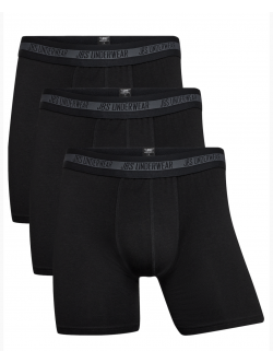 JBS 3-pak Bambus boxershorts long leg i sort til herre