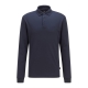 BOSS langærmet poloshirt med økologisk bomuld i navy til herre