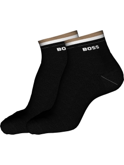 BOSS 2pak ankelstrømper i sort til herre