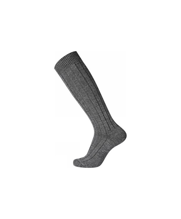 EGTVED-WOOL Sock Kneehigh. Mørkegrå