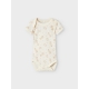 Name It 3pak Bodystocking i beige og hvid med giraffer til baby