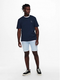 ONLY & SONS Denimshorts i lyseblå til herre