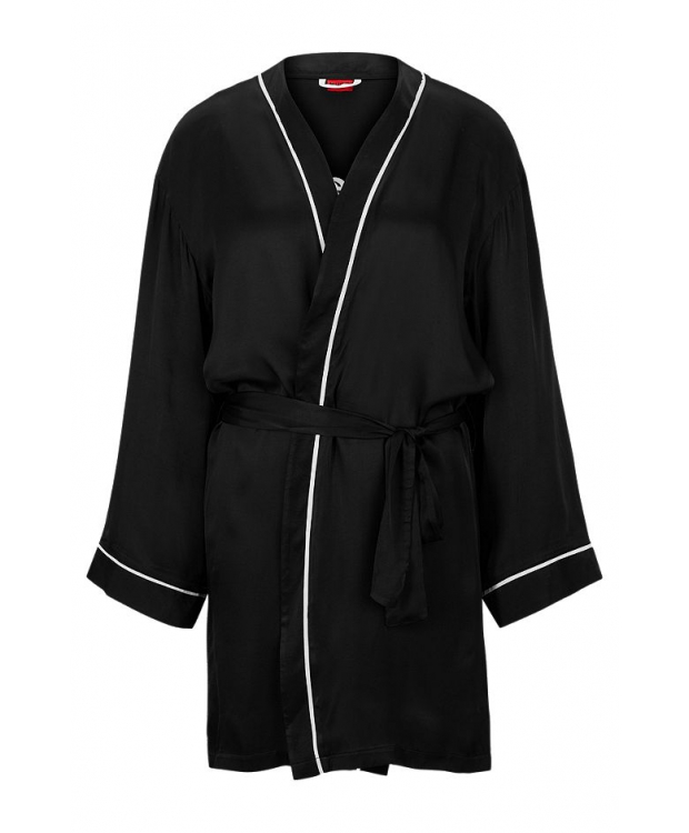 HUGO satina kimono i sort til kvinder