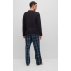 BOSS luxury pyjamas i blåstribet mønster til herre - Gaveæske