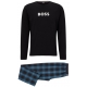 BOSS luxury pyjamas i blåstribet mønster til herre - Gaveæske