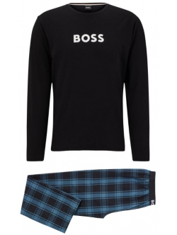 BOSS luxury pyjamas i blåstribet mønster til herre - Gaveæske