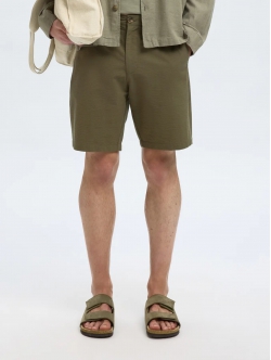 Selected Seersucker Shorts i grøn til herre