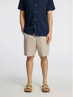 Selected Seersucker Shorts i sand til herre