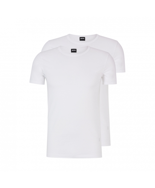 BOSS 2pak T-shirts med rund hals i hvid til herre