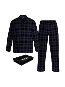 BOSS pyjamassæt i navy med ternet mønster til herre