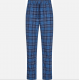 JBS pyjamasbukser i flannel i blå ternet nuancer til herre
