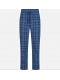 JBS pyjamasbukser i flannel i blå ternet nuancer til herre