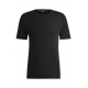 BOSS Ribbet t-shirt i sort til herre