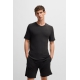 BOSS Ribbet t-shirt i sort til herre