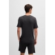 BOSS Ribbet t-shirt i sort til herre