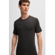 BOSS Ribbet t-shirt i sort til herre