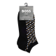 BOSS 2pak ankelstrømper monogram i sort til herre