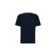 BOSS T-shirt med bomuld & kontrasterende logo i navy til herre