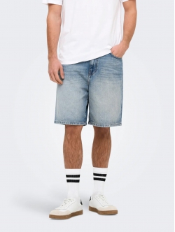 ONLY & SONS Denimshorts i blå til herre